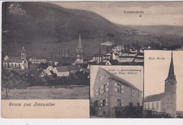 (67) Gruss Aus ZINSWEILER ( 715 H) 3 Vues : Totalansicht /  Kath. Kirche / Shuh U.Spezereihandlung Von Franz Brisbois - Autres & Non Classés