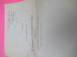 Plaquette Grd Format/A La Mémoire De Ch CHOBRZYNSKI/ Chemin De Fer Du Nord/F Mathias/Dédicace à A LAVALLEE/1883    MDP82 - Non Classés