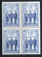 Australia 1937 Australian Imperial Forces - 3d Value Block Of 4 LHM (SG 198) - Ongebruikt