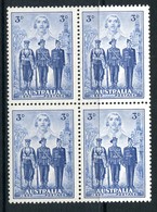Australia 1937 Australian Imperial Forces - 3d Value Block Of 4 LHM (SG 198) - Mint Stamps