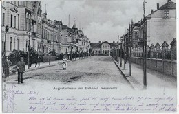 NEUSTRELITZ Augustastrasse Mit Bahnhof Belebt 8.7.1901 Gelaufen TOP-Erhaltung - Neustrelitz