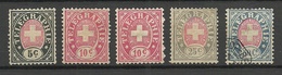 SCHWEIZ Switzerland 1881 Telegraphe Telefraphenmarken, Mint & Used NB! - Télégraphe