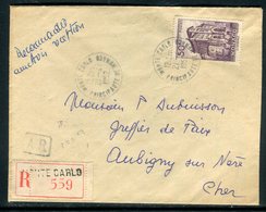 Monaco - Enveloppe En Recommandé AR Pour La France En 1952 , Affranchissement Plaisant -  Réf J88 - Brieven En Documenten