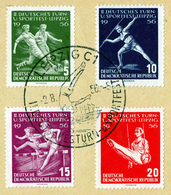 DDR 1956 SPORTSFEST LEIPZIG  SET On LEAFLET - Andere & Zonder Classificatie