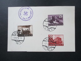 Österreich 1937 Eisenbahn Nr. 646 - 648 Sonderkarte SST Der Führer Spricht Linz 7.April 1938 Besetzte Ostmark Propaganda - Cartas & Documentos