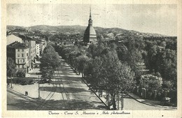 Delcampe - 4464 "TORINO-CORSO S. MAURIZIO E MOLE ANTONELLIANA"ANIMATA-AUTO ANNI '30-CART. POST.ORIG. SPED 1939 - Mole Antonelliana