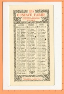 Calendrier 1913 - Gustave FABRE à Nîmes - Petit Format : 1901-20