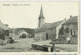 Resteigne - Eglise Et Alentours, Abreuvoir - Circulé - Editions Arduenna Pour Madame Martin - Photo Clém. Dessart 529 - Tellin