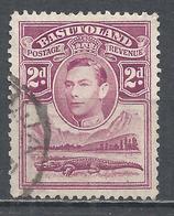 Basutoland 1938. Scott #21 (U) King George VI, Crocodile * - 1933-1964 Colonia Britannica