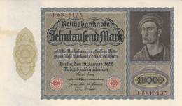 10.000 Mark Reichsbanknote VF/F (III) (Großformat) - 10000 Mark