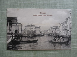 CPA  ITALIE CHIOGGIA CANAL VENA E PORTA GARIBALDI BATEAUX - Chioggia