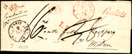 INCOMING MAIL FRANCIA 1829 - Lettera Prefilatelica Da Parigi 2/12/1839 A Milano, Tassa Cassata E Cor... - Lombardije-Venetië