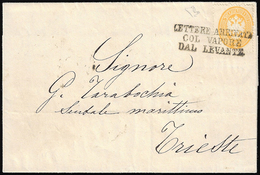 1867 - 2 Soldi Giallo, Dent. 14 (36L), Perfetto, Isolato Su Circolare Da Costantinopoli 24/5/1867 A ... - Lombardo-Vénétie