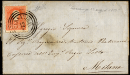 CARSANIGA, C 3, Punti 12 - 5 Soldi (25), Su Lettera Del 12/5/1859 A Milano, Durante La Seconda Guerr... - Lombardo-Vénétie