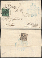 1854 - 5 Cent. Verde E, Al Verso, 25 Cent. Camoscio Chiaro, Entrambi I Emissione (1,4), Perfetti, Su... - Modène