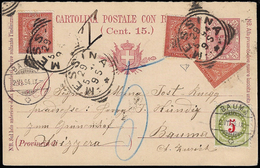 1894 - 7 1/2 Cent. Umberto I, Cartolina Postale Con Risposta, Parte Della Domanda (C19), Integrata P... - Autres & Non Classés