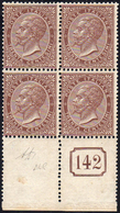 1866 - 30 Cent. De La Rue, Tiratura Di Torino (T19), Blocco Di Quattro, Gomma Integra, Bordo Di Fogl... - Autres & Non Classés