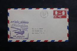 ETATS UNIS - Enveloppe 1er Vol Par Hélicoptère De Los Angeles En 1947 - L 33027 - 2c. 1941-1960 Cartas