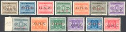 1944 - Soprastampati G.N.R., Tirature Miste Verona/Brescia (S.2308/I), Gomma Originale Integra, Perf... - Taxe