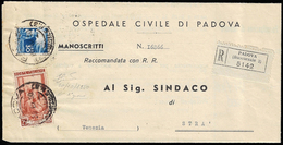 1950 - 25 Lire Italia Al Lavoro E 30 Lire Democratica (643,563), Perfetti, Su Manoscritti Raccomanda... - Autres & Non Classés