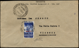 1950 - 55 Lire Radiodiffusione (77), Perfetto, Isolato Su Busta, Rifilata In Alto, Da Trieste 23/1/1... - Autres & Non Classés