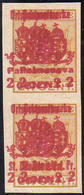 OCC. AUSTRIACA FRIULI 1918 - 2 Cent. Su 1 Cent., Coppia Verticale Con Doppia Soprastampa Di Due Loca... - Autres & Non Classés