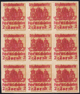 OCC. AUSTRIACA FRIULI 1918 - 2 Cent. Su 1 Cent. Pieve Di Cadore, Doppia Soprastampa (43a), Blocco Di... - Autres & Non Classés