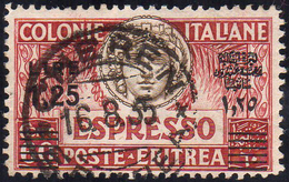 ESPRESSI 1937 - 1,25 Lire Su 60 Cent., Soprastampa Nera (8), Usato, Perfetto. Ferrario. Cert. Diena.... - Erythrée