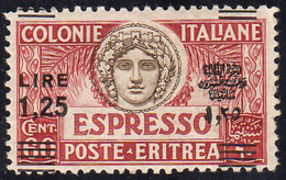 ESPRESSI 1935 - 1,25 Lire Su 60 Cent., Dent. 11, Soprastampa Nera, Fortemente Spostata In Basso "a C... - Erythrée