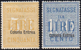 SEGNATASSE 1903 - Alti Valori Soprastampati (12/13), Gomma Originale Integra, Perfetti. Molto Fresch... - Erythrée