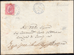 1865 - 40 Cent. De La Rue, Tiratura Di Londra (E6), Ottimo Stato, Isolato Su Frontespizio Di Lettera... - Autres & Non Classés