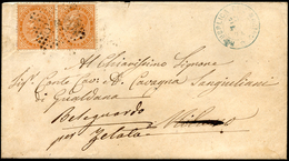 1871 - 10 Cent. De La Rue, Tiratura Di Londra (F4L), Coppia Perfetta, Su Busta Da San Marino 23/11/1... - Autres & Non Classés