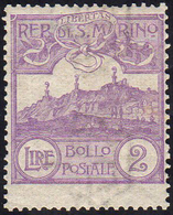 1903 - 2 Lire Veduta (44), Ottima Centratura, Gomma Integra, Perfetto. Bello! Cert. Diena.... - Autres & Non Classés