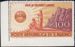 1946 - 100 Lire UNRRA, Non Dentellato In Basso, Angolo Di Foglio (296aa), Gomma Integra, Perfetto. C... - Autres & Non Classés