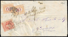 ARGENTINA 1875 - 5 Cent. Rivadavia (18), Su Sovracoperta Di Lettera Da Buenos Aires 31/3/1875 Per Ge... - Autres & Non Classés