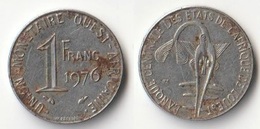 Pièce 1 Franc CFA 1976 Afrique De L'Ouest Origine Cote D'Ivoire (v) - Ivoorkust