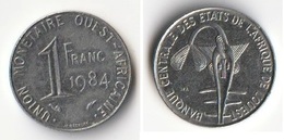 Pièce 1 Franc CFA 1984 Afrique De L'Ouest Origine Cote D'Ivoire (v) - Côte-d'Ivoire