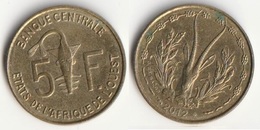 Pièce 5 Francs CFA 2012 Afrique De L'Ouest Origine Cote D'Ivoire (v) - Côte-d'Ivoire