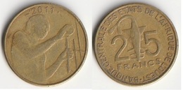 Pièce 25 Francs CFA 2011 Afrique De L'Ouest Origine Cote D'Ivoire (v) - Côte-d'Ivoire