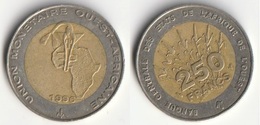 Piece 250 Francs CFA XOF 1996 Afrique De L'Ouest Origine Cote D'Ivoire (v) - Elfenbeinküste