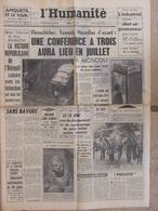 Journal L'Humanité (11 Juin 1963) Conférence à Trois - Sheila - Paul Balmigere - Anquetil - J Longpré - 1950 - Today