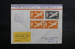 NOUVELLE CALÉDONIE - Enveloppe Du 1 Er Vol Nouvelle Calédonie / France En 1953 - L 33066 - Lettres & Documents