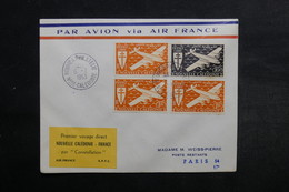 NOUVELLE CALÉDONIE - Enveloppe Du 1 Er Vol Nouvelle Calédonie / France En 1953 - L 33067 - Brieven En Documenten