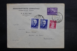 TURQUIE - Enveloppe Commerciale De Istanbul Pour Bruxelles En 1947, Affranchissement Plaisant - L 33069 - Briefe U. Dokumente