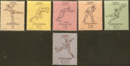 Yugoslavia 1952 Olympic Games Helsinki, Gymnastics, Sprint, Swim, Boxing, Football, 5 Value MNH - Ete 1952: Helsinki