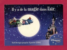 CPM.   Cart'Com.  Disneyland, Il Y A De La Magie Dans L'air.   Noël 2003.   Postcard. - Disneyland