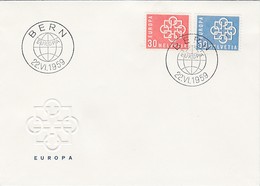 FDC PREMIER JOUR EUROPA 1959 Suisse - 1959