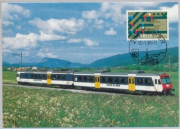 BAHNPOST - Vallorbe - Le Brassus- Fleurier - Maximumkarte - Ferrocarril