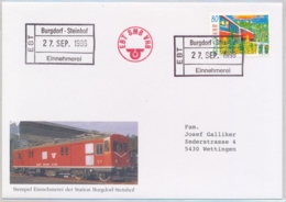 BAHNPOST - EBT/SMB/VHB Stempel Burgdorf-Steinhof - Ferrocarril