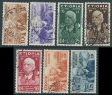 1936 ETIOPIA USATO EFFIGIE 7 VALORI - RA12-7 - Ethiopie